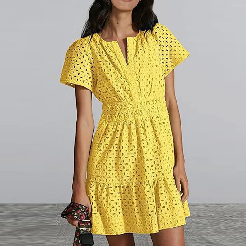 Элегантное кружевное вечернее платье с вышивкой и V-образным вырезом женское