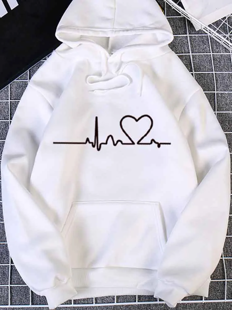 Женская толстовка с капюшоном и длинным рукавом на осень/зиму