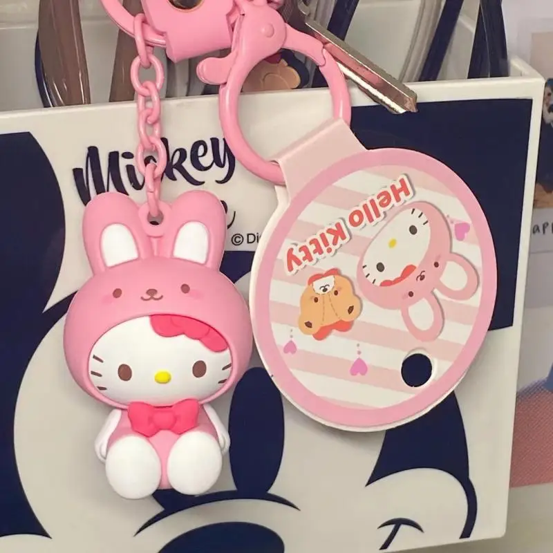 

23Cm Hellokittys Kuromi Pompom Purin Sanrio Plush Cartoon Keychain Cute Schoolbag Pendant Kawaii Anime Plush Toys for Girls Gift