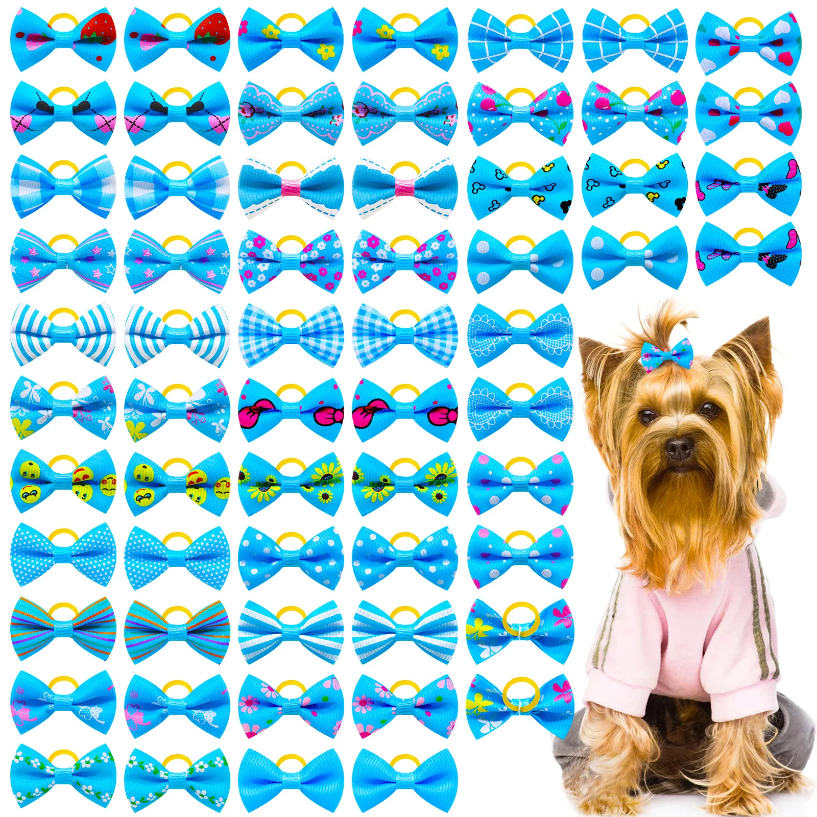 

100/200pcs Dog Bows For Small Dog Bowknot Cute Pet Dog Hair Bows For Smll Dogs Hair Accessories Pet Supplies For Small Dogs Cats