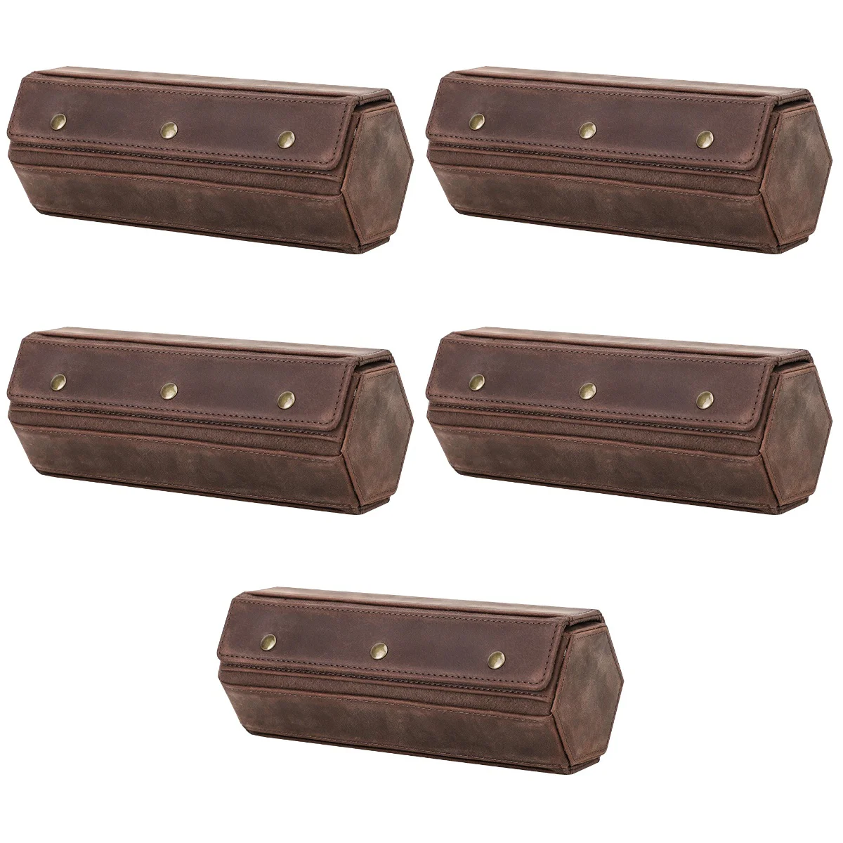 

5pcs Watch Roll Travel Case 3 Slots Watch Case Watch Storage Box Watch Organizer