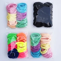 50pcsset women 4cm colorful korean elastic hair bands for girl ponytail holder rubber bands scrunchie headwear hair accessories