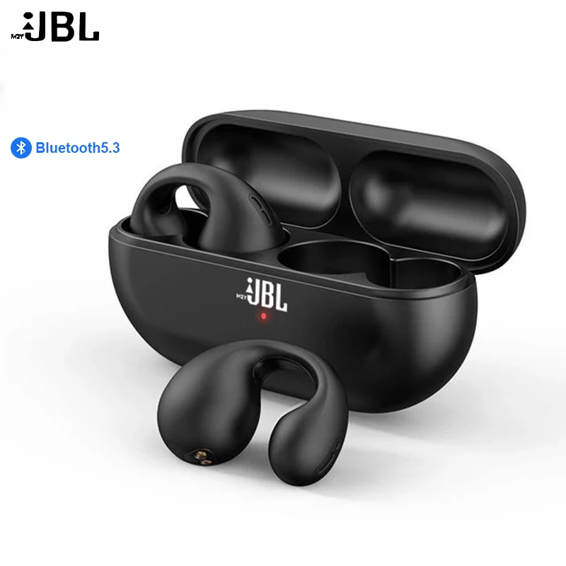

mzyJBL Sport Bone-Conduction Bluetooth5.3 Earphones HiFi Sound Wireless Headphones Earclip Waterproof Open Ear Headset Earring
