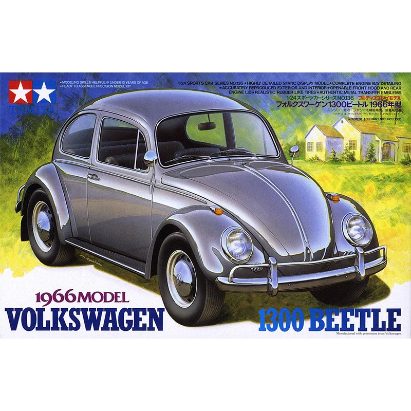 

Tamiya 24136 Volkswagen 1300 Beetle 1966 Plastic Model Kit