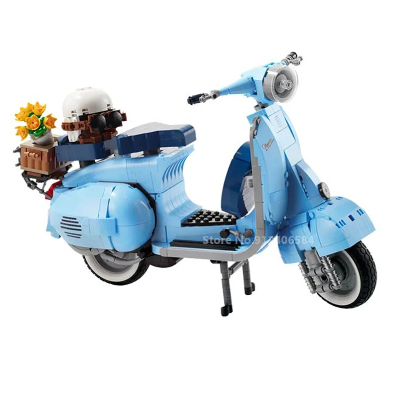 Римские праздники Vespa 125 Moc 10298 знаменитый мотоцикл сборный строительные блоки
