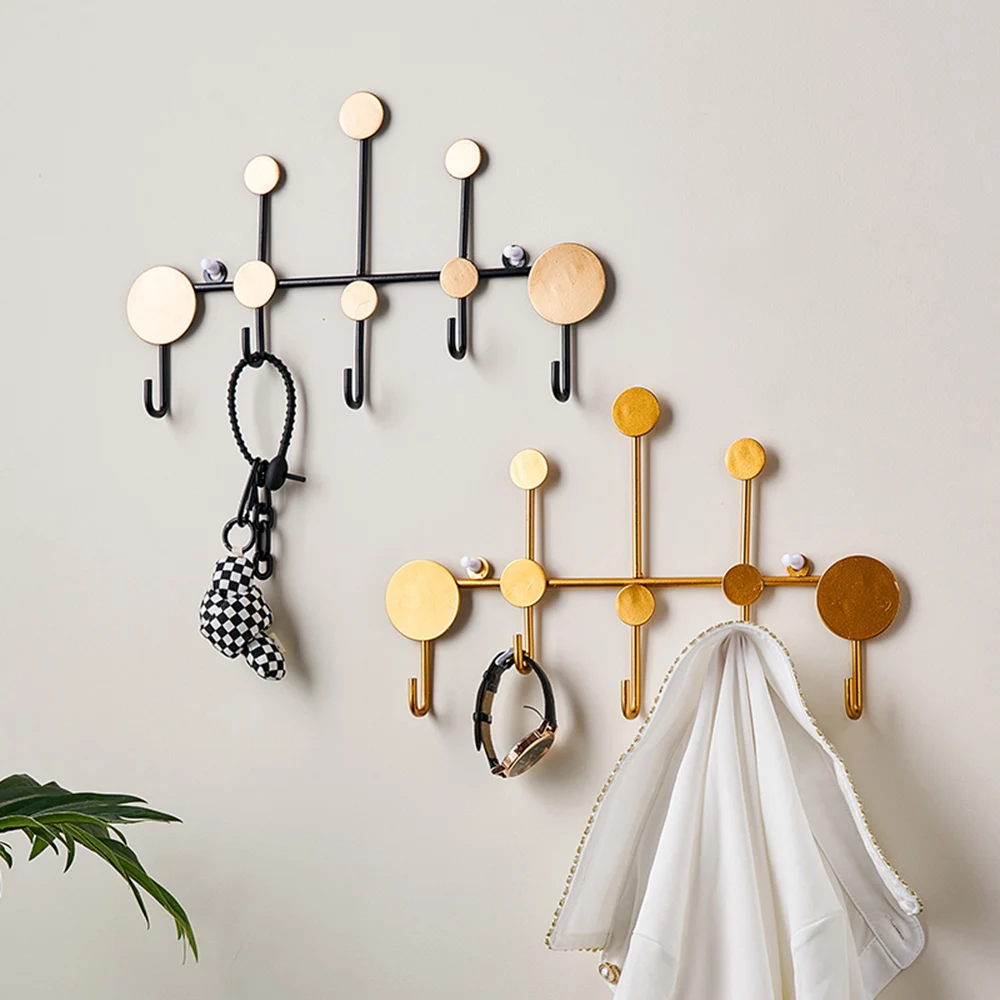 

Gold /Black Wall Hook Storage Nordic Creative Entrance Key Hanger Home Decoration Wall Hanging Fitting Room Clothes Coat Hook