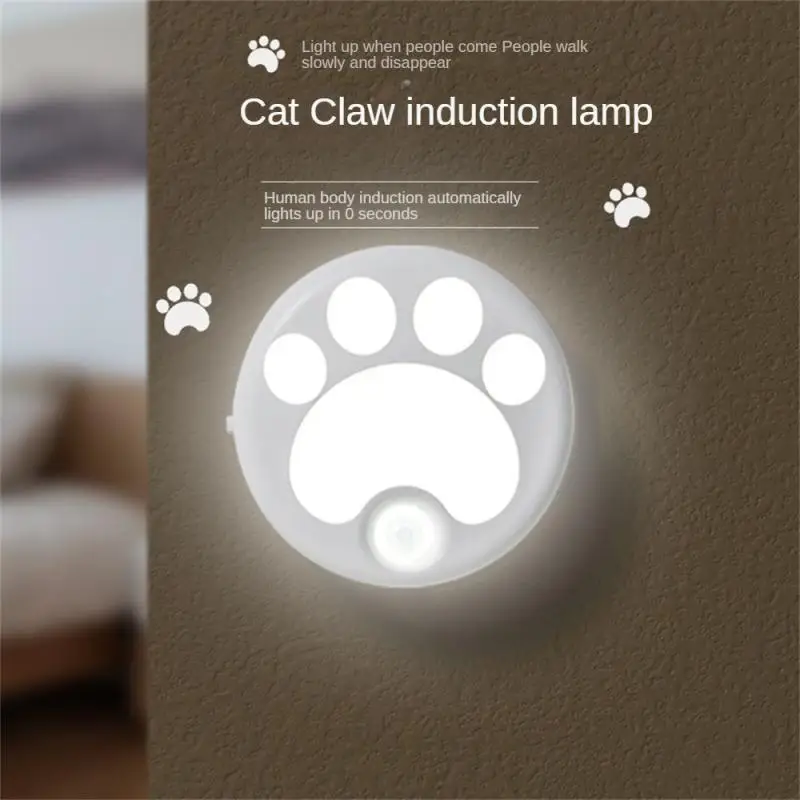 

Cats Claw Shape Soft Smart Nightlight Wiring-free Bedside Light Intelligent Magnetic Attraction Induction Lamp Smart Home Abs