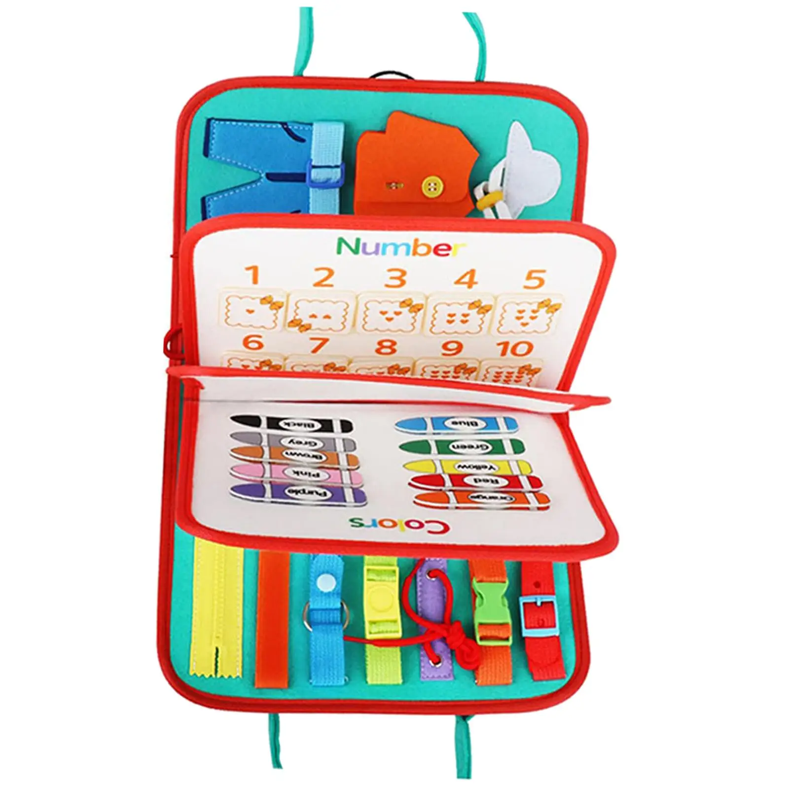 

Busy Board Sensory Toy Learning Educational Learning Fine Motor Skills Shape Color Cognition for Kids Toddler