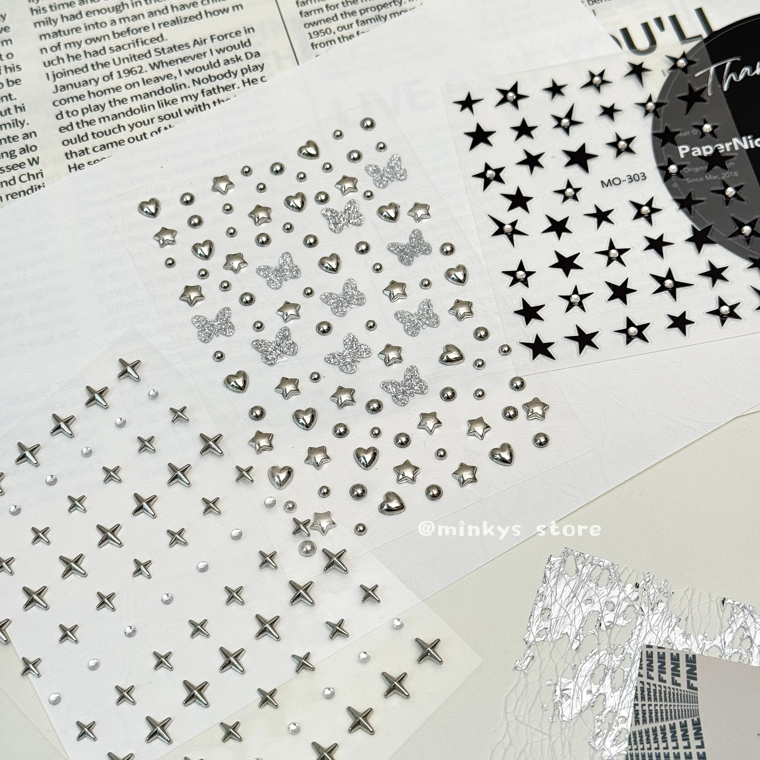 

MINKYS набор наклеек бабочки и звезды