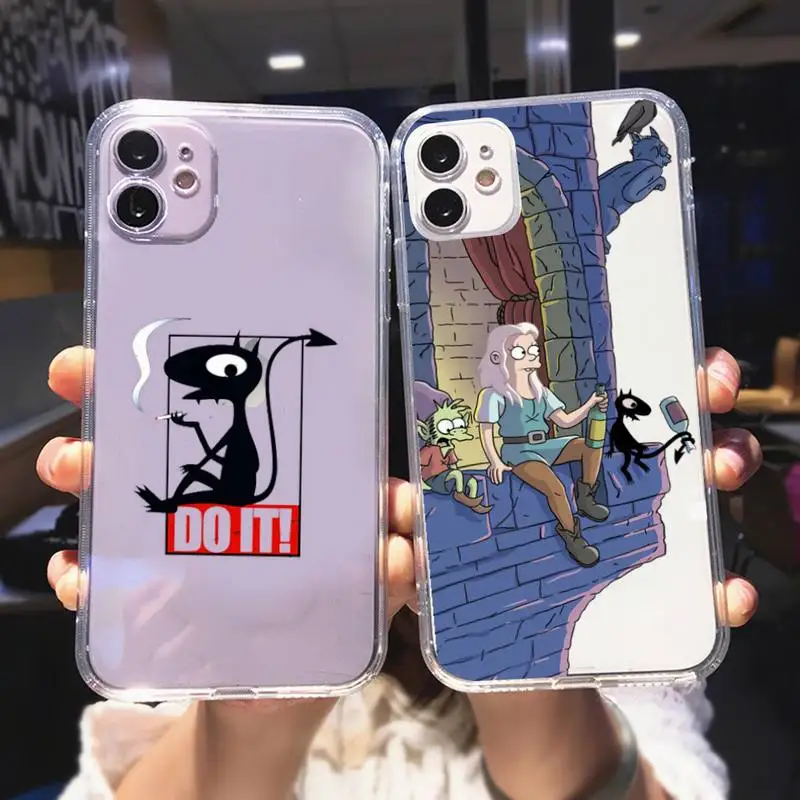 Чехол для телефона с Аниме D-Disney для iPhone 11 12 Mini 13 14 Pro XS Max X 8 7 6s Plus 5 SE XR, прозрачный чехол