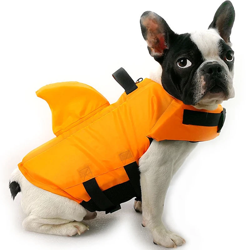 

New Dog Life Vest Summer Shark Shaped Pet Jacket Coat Dog Clothes Dogs Swimsuit Pets Swimming Training Suit