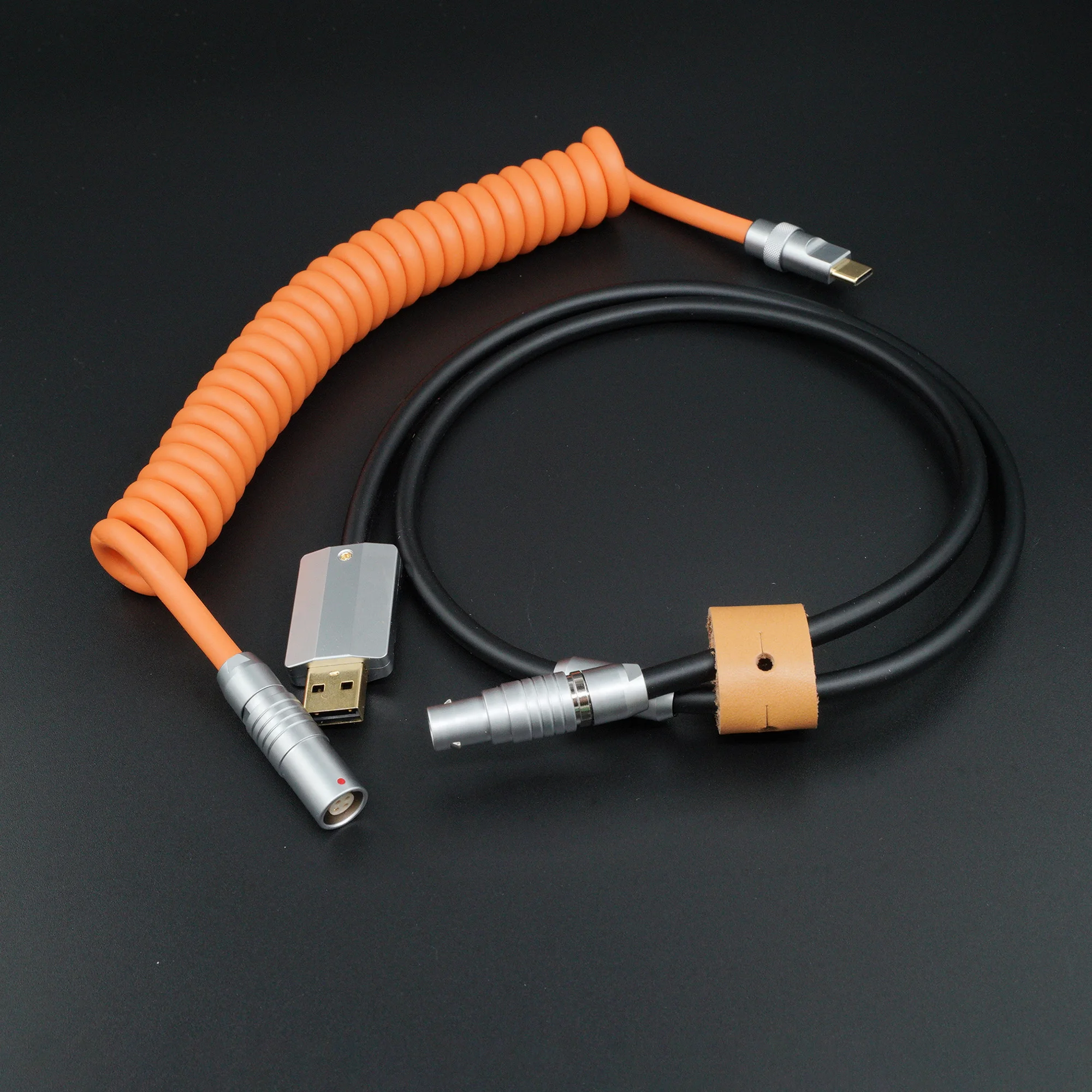 GeekCable Manual custom keyboard data helix rear air plug series rubber orange black