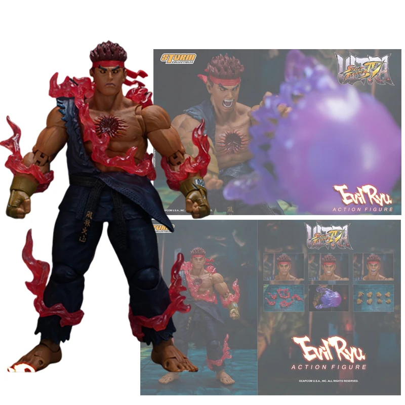 

Genuine Storm Toys Street Fighter Evil Ryu Anime Figure Model Collecile Action Toys Gifts