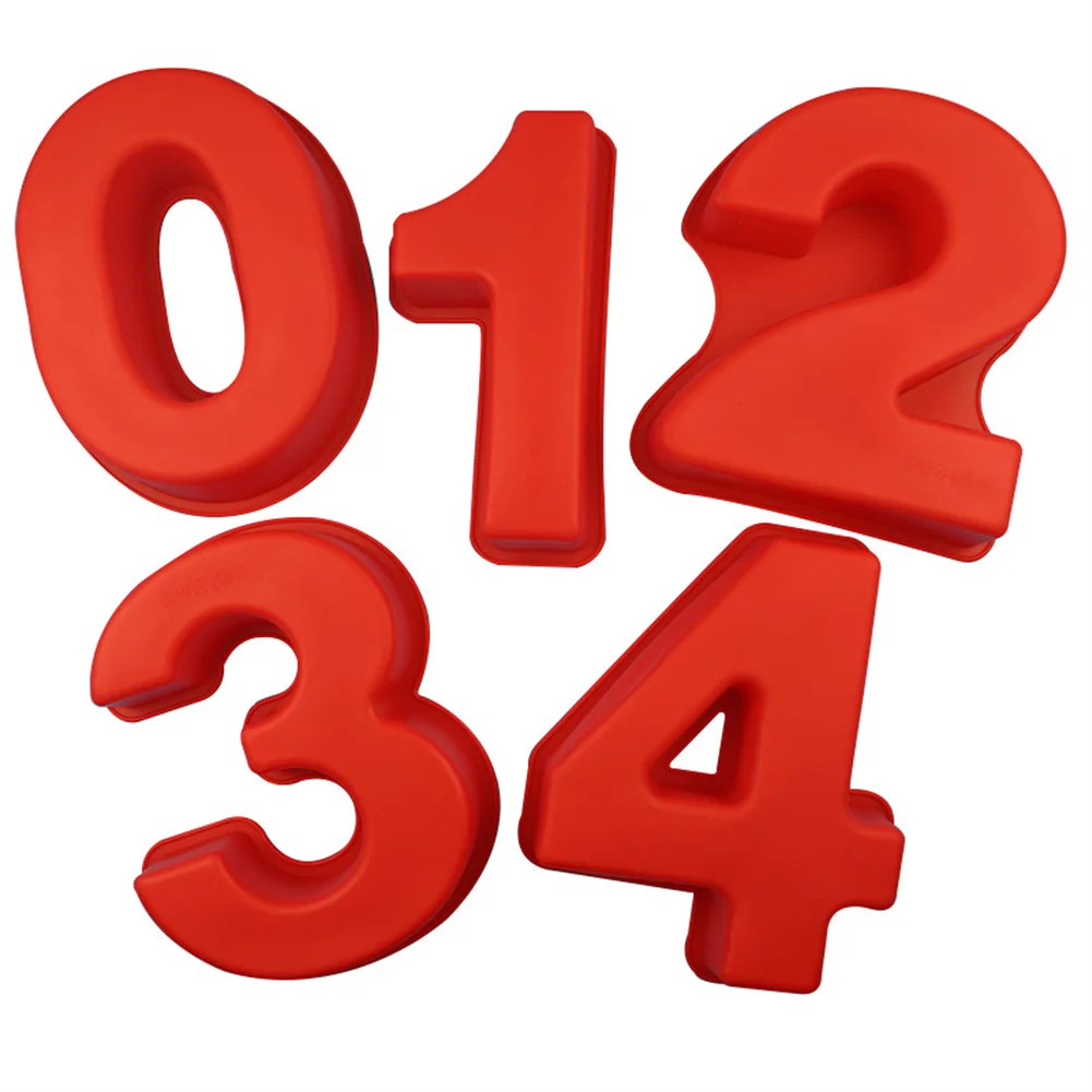 

New Creative 3D Number Cake Stencils DIY Fondant Cake Chocolate Silicone Template Not Sticky for Home Kitchen Reusable