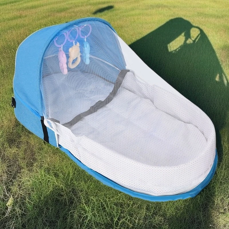 

Multi-function Baby Mobile Crib Mosquito Net Baby Bed Nest Foldable Bassinet Infant Sleep Portable Mesh Summer Essentials.