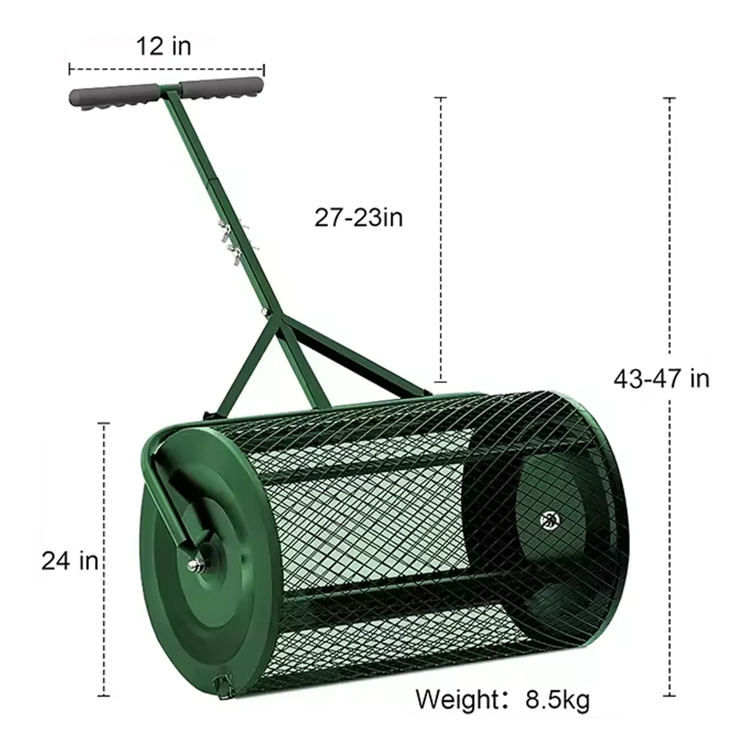Winslow &amp Ross 24-дюймовый съемный разбрасыватель почвы удобрения ручной роликовый