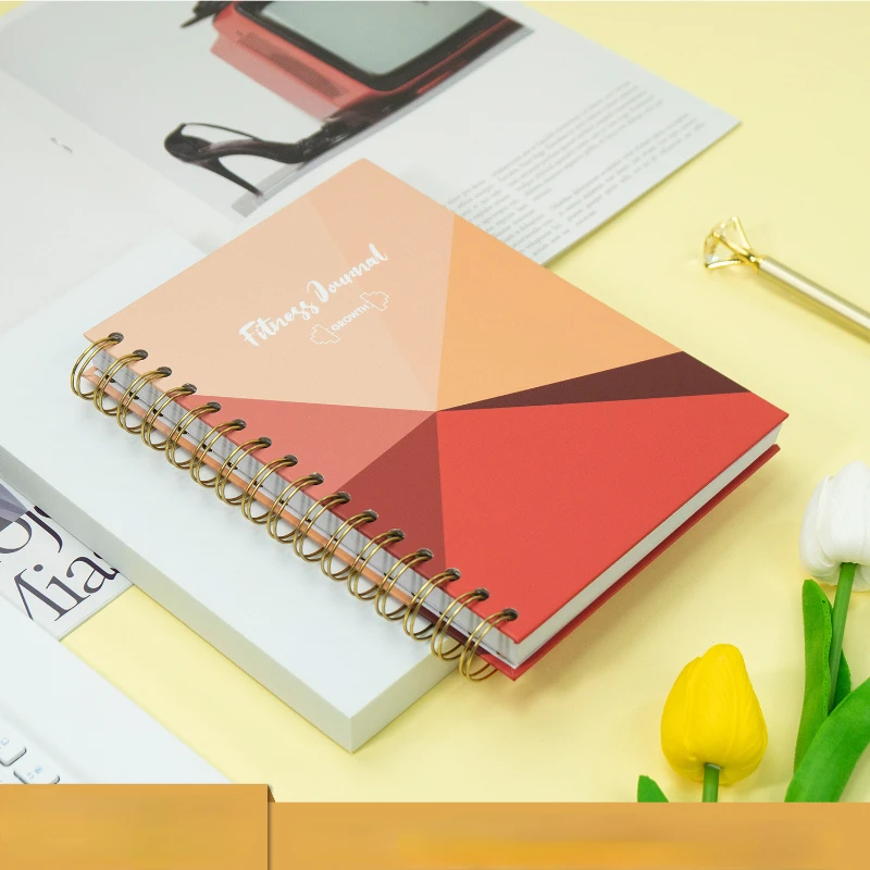 A5 Double Coil Color Matching Fitness Notebook Thickened Inner Page Daily Plan Loose-leaf School Office Stationery