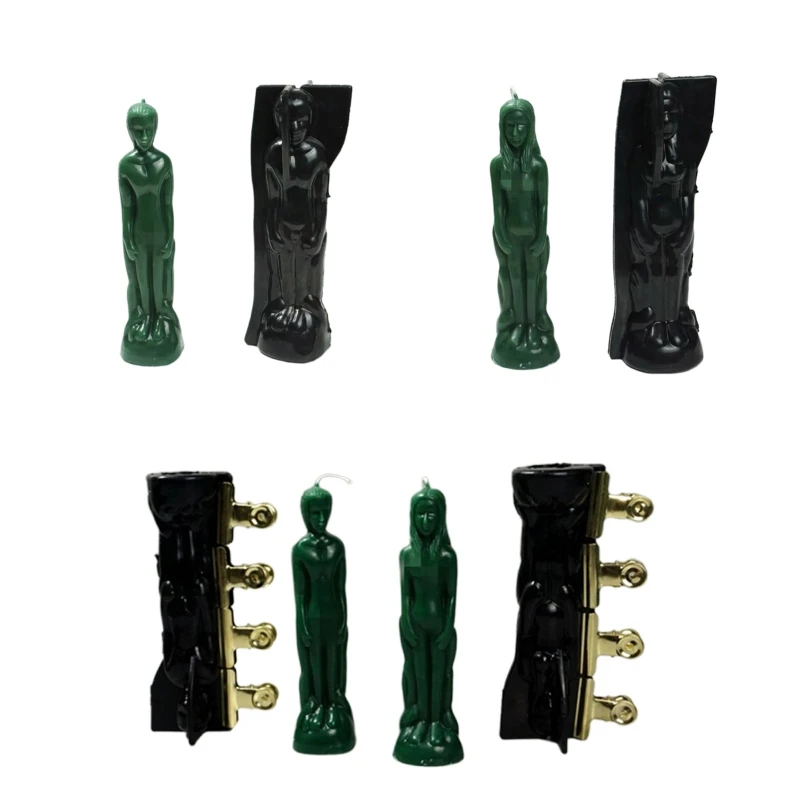 

3D Candle Resin Mould Body Art Portrait Candle Epoxy Molds Rubber Casting Mold for Christmas Home Ornament Decor Gift Q81D