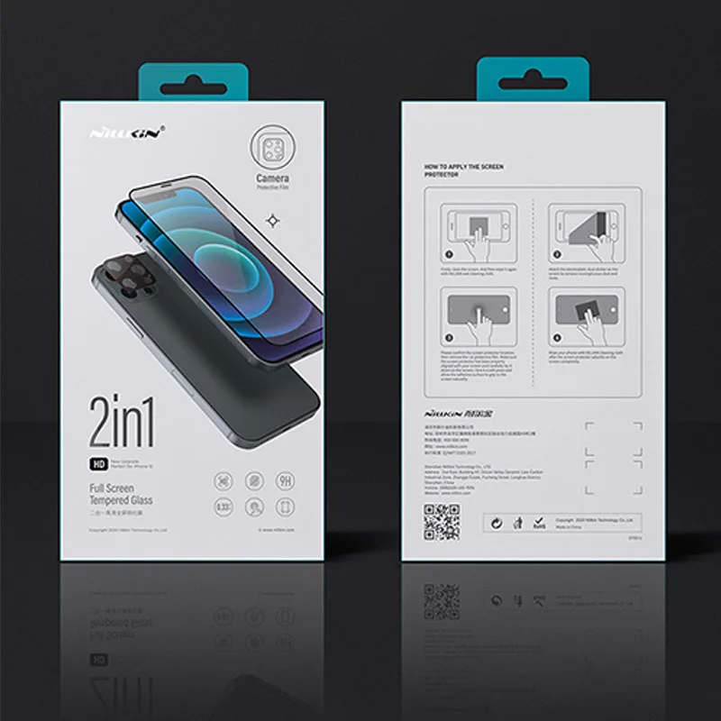 2-In-1 Clear Tempered Film Screen Protectors Full Screen Mobile Phone Accessories for Iphone 13 Mini/13 Pro Max Lens Protector
