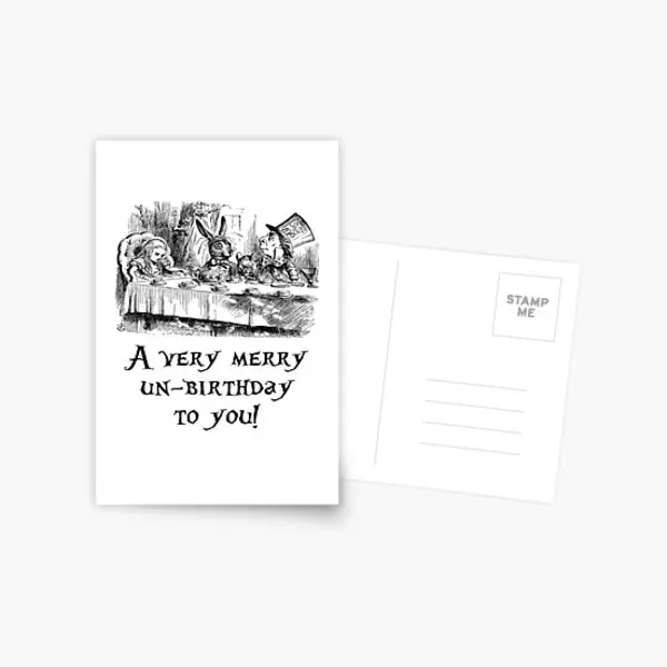 

A Very Merry Un Birthday Postcard Picture Hoom Photo Modern Decor Print Aesthetic Memory Greeting Card Bedroom Photocard Style