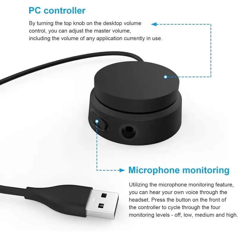 Фото USB-контроллер громкости для мультимедиа, регулятор звука, звуковая карта для Bose 700NC QC45 QC35 II, игровой аудиоконтроллер, запасная часть №4