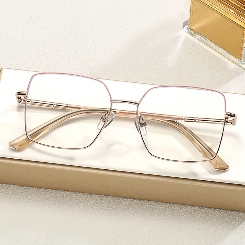 Новые модные женские ретро лоскутные цветные милые синие очки для близорукости