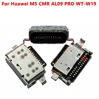 1pcs type c jack usb connector socket charging port power plug repair parts for huawei m5 cmr al09 pro wt w19