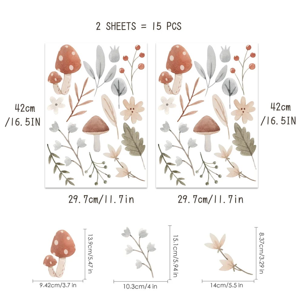 

Съемные виниловые наклейки для стен Boho мультяшный узор