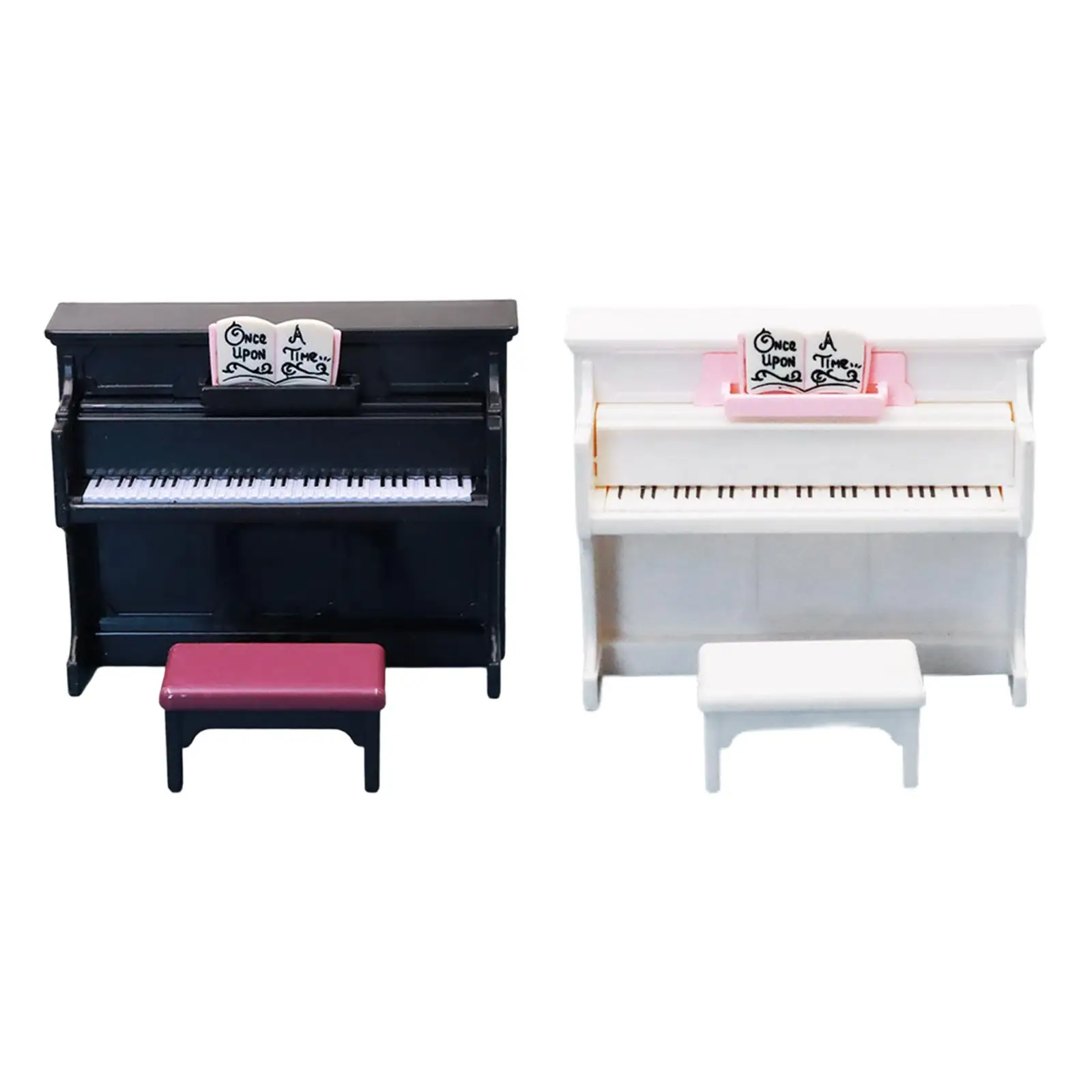

Кукольный домик мини пианино игрушка ролевые игры с стулом реквизит для 1: 12-го кукольного домика Декор