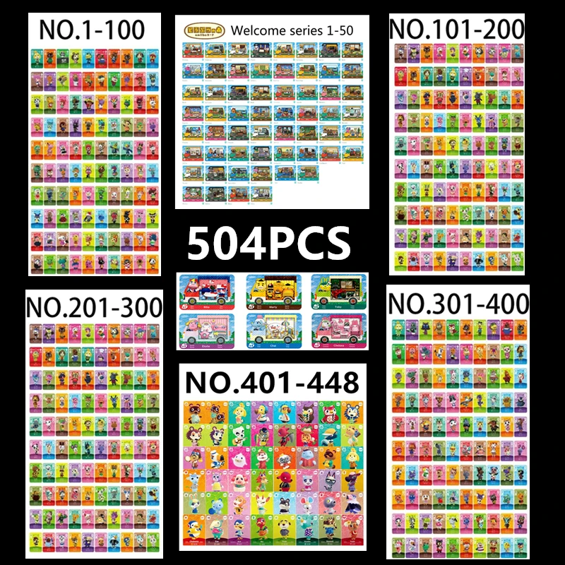 

Fast Shipping 504pcs SERIES 1+2+3+4+5+Welcome50+San6 NFC Ntag215 Animal Mini Or Standard Big Card Tags For NS Switch ACroXXing