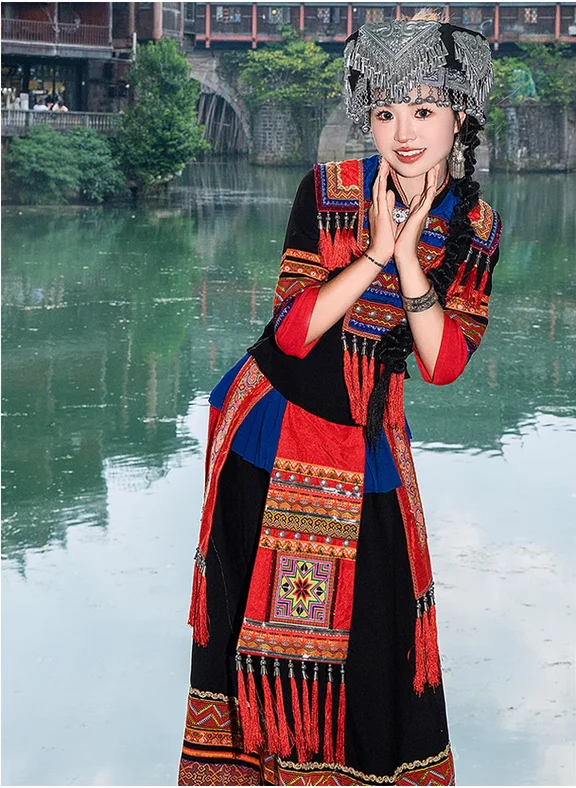 Китайские народные танцевальные костюмы Yao для выступлений этнических