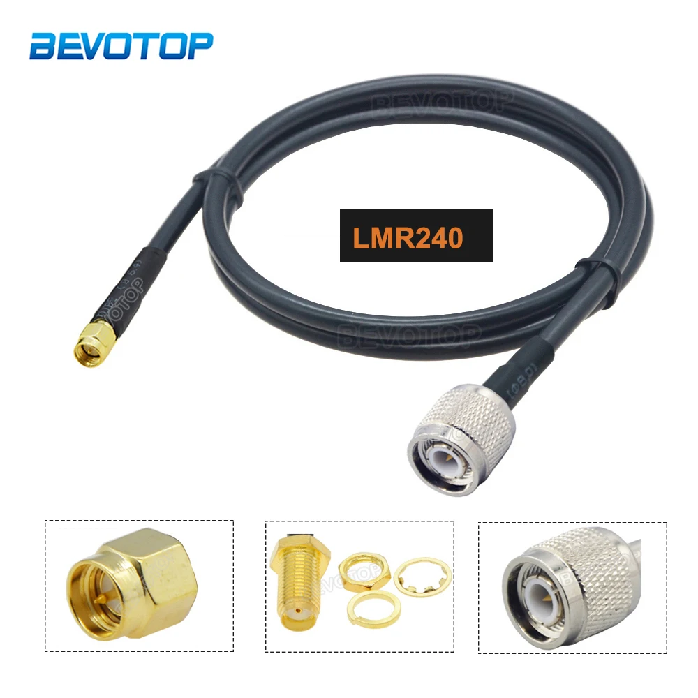

LMR-240 TNC штекер к SMA штекер/гнездо разъем LMR240 кабель с низкой потерей 50-4 отрезок Перемычка RF коаксиальный удлинитель