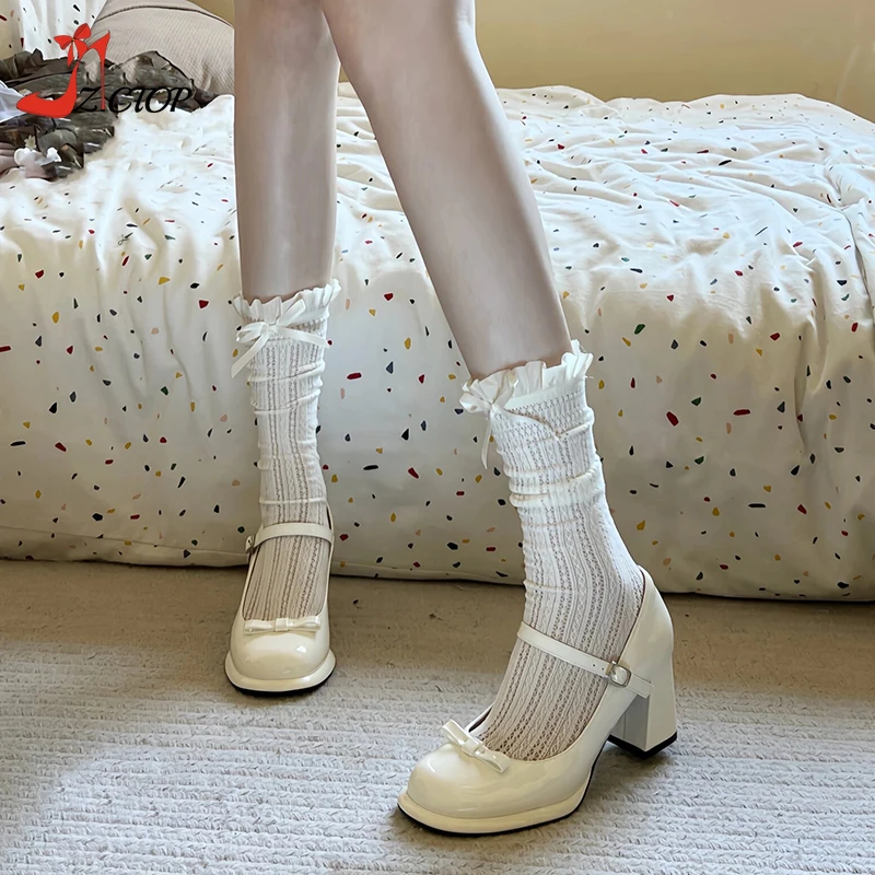 Туфли-лодочки женские из лакированной кожи милые туфли на толстом каблуке с