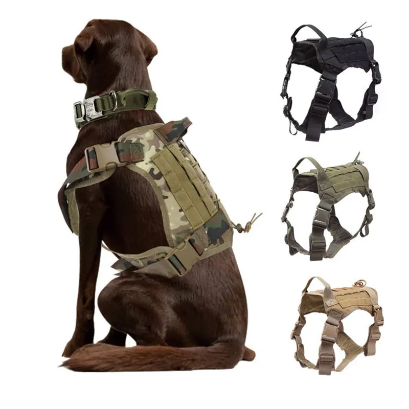 

New Tactical Dog Harness Military Service K9 Dog Vest Training Harness For Medium Large Dogs Breathable German Shepherd Malinois
