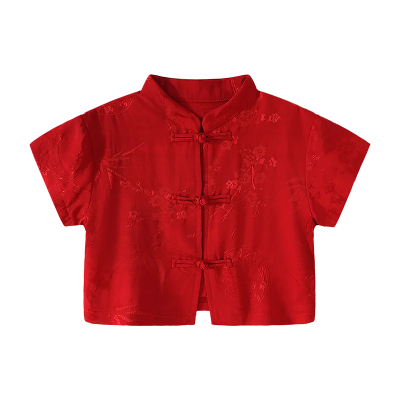 4-цветная высококачественная атласная жаккардовая рубашка Тан для мальчиков и