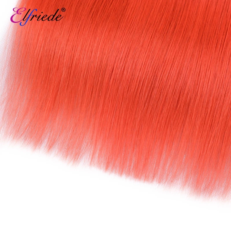 Elfriede 1B/оранжево-красные прямые волосы с эффектом омбре