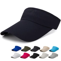 summer breathable air sun hats for men women adjustable visor uv protection top empty solid sports tennis golf running cap