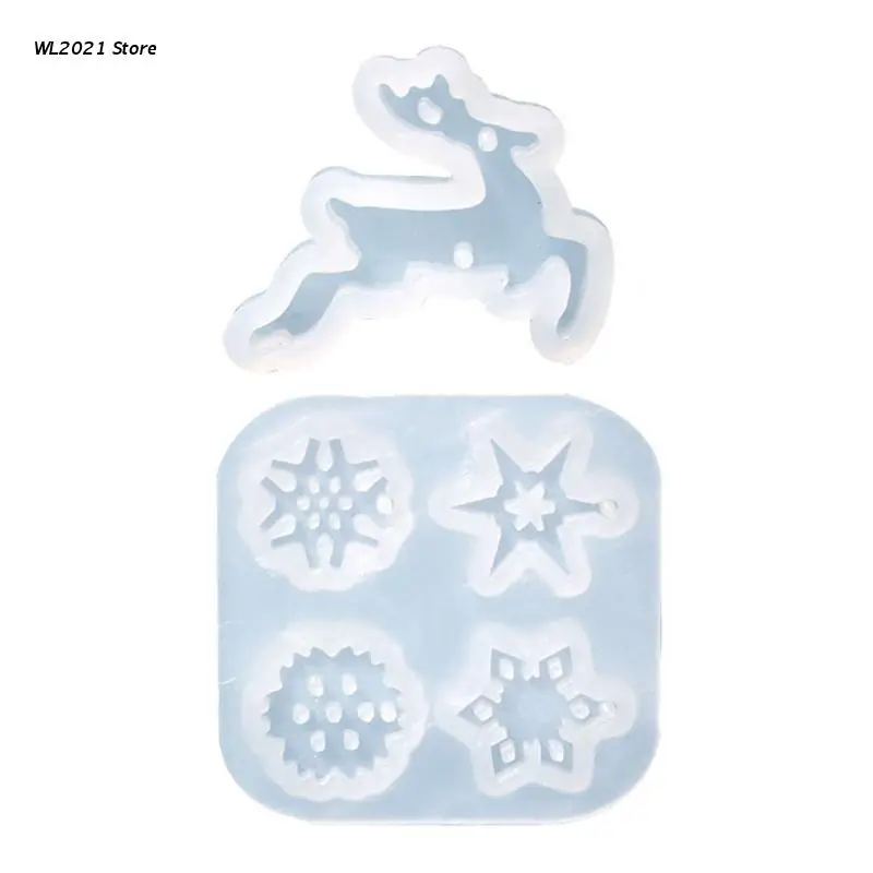 

Серьга в виде снежинки с оленем, брелок для подвесок, очаровательных сережек