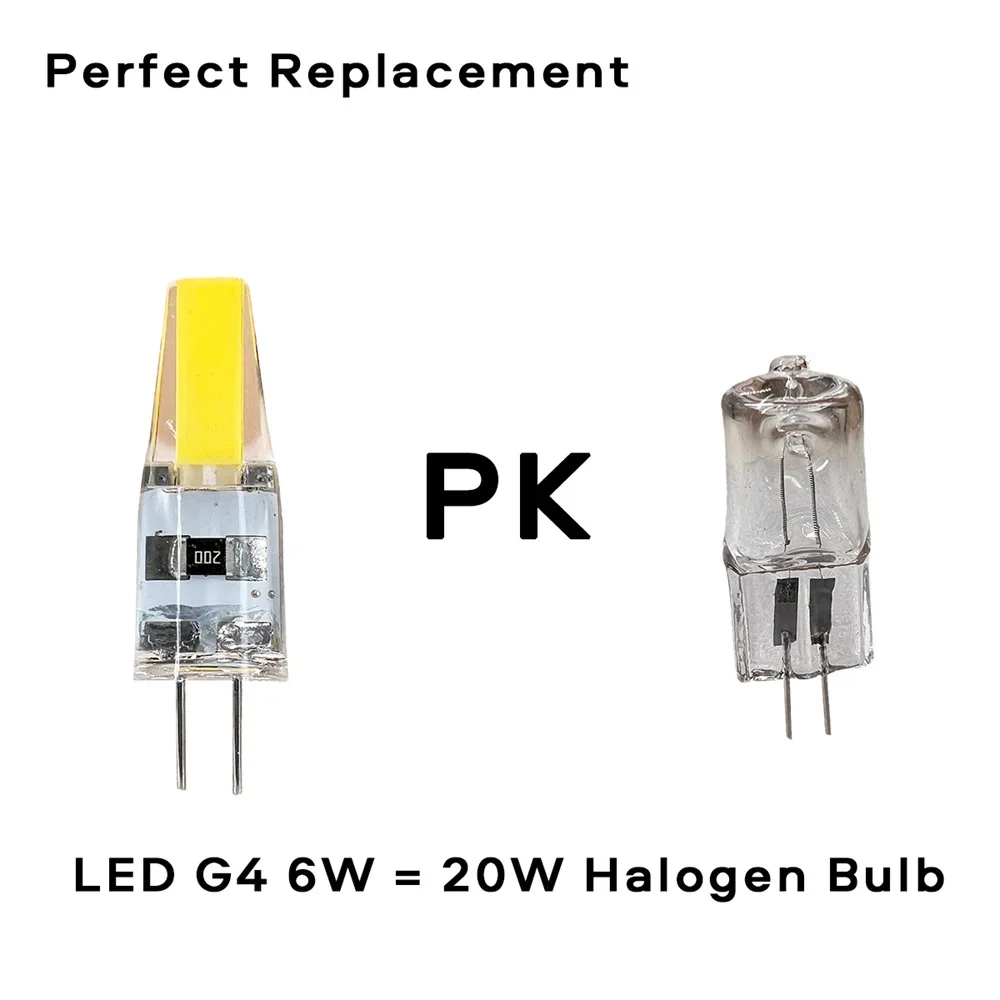5PCS Mini G4 Led Силиконовые лампы 6W регулируемые постоянного тока 12V Домашние Cob 3000K 6000K
