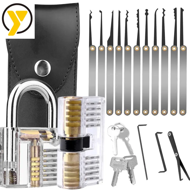 

Klassieke Slotenmaker Beginner Traning Kit,24 Stuks Met 5 Stuks Mini-Kaart Draagbare Set