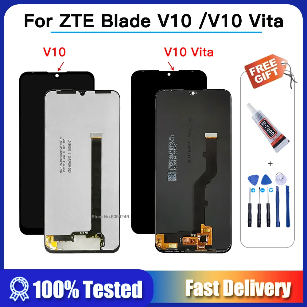 

Original For ZTE Blade V10 Vita LCD Display Touch Screen Digitizer With Frame LCD for ZTE V10 LCD 100% Tested + glue + tools