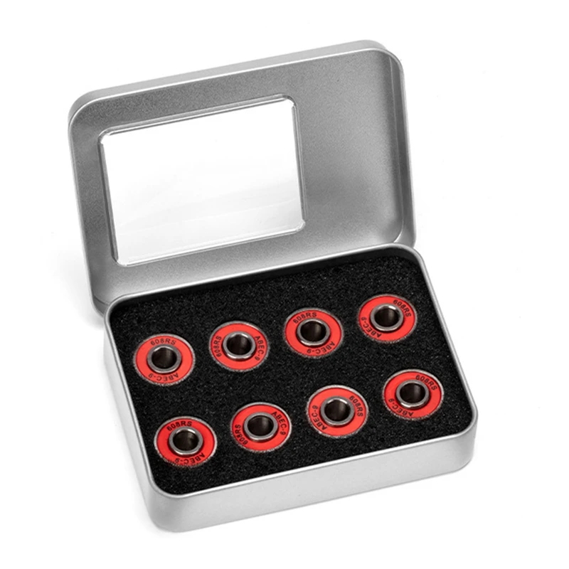 

High Speed 608RS Bearings (Pack Of 8) With Spacer For Inline Skate Or Skateboard Scooter Longboard