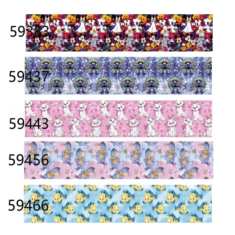 

10 ярдов, корсажная лента из мультфильма «Дисней», «Хэллоуин» с Микки-стежком, 38 мм, для банта, «сделай сам», товары для рукоделия, материалы р...