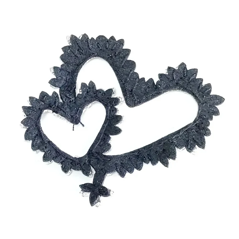 9*8 5 см/11*11 см бусины ручной работы с большим сердцем нашивка для шитья ажурное