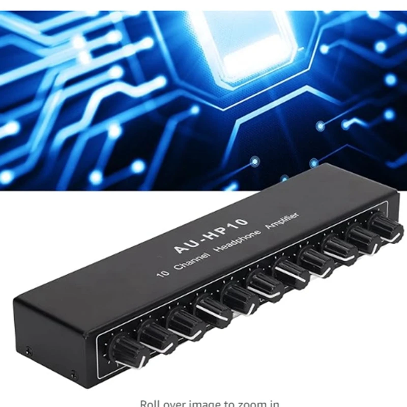 AU-HP10 10-канальный усилитель для наушников гарнитуры аудиоразветвитель