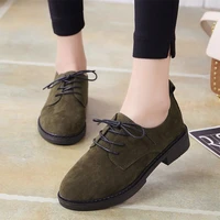 women brogue shoes lace up casual shoes faux suede oxford shoes woman flats black platform shoes creepers zapatos mujer new 2022