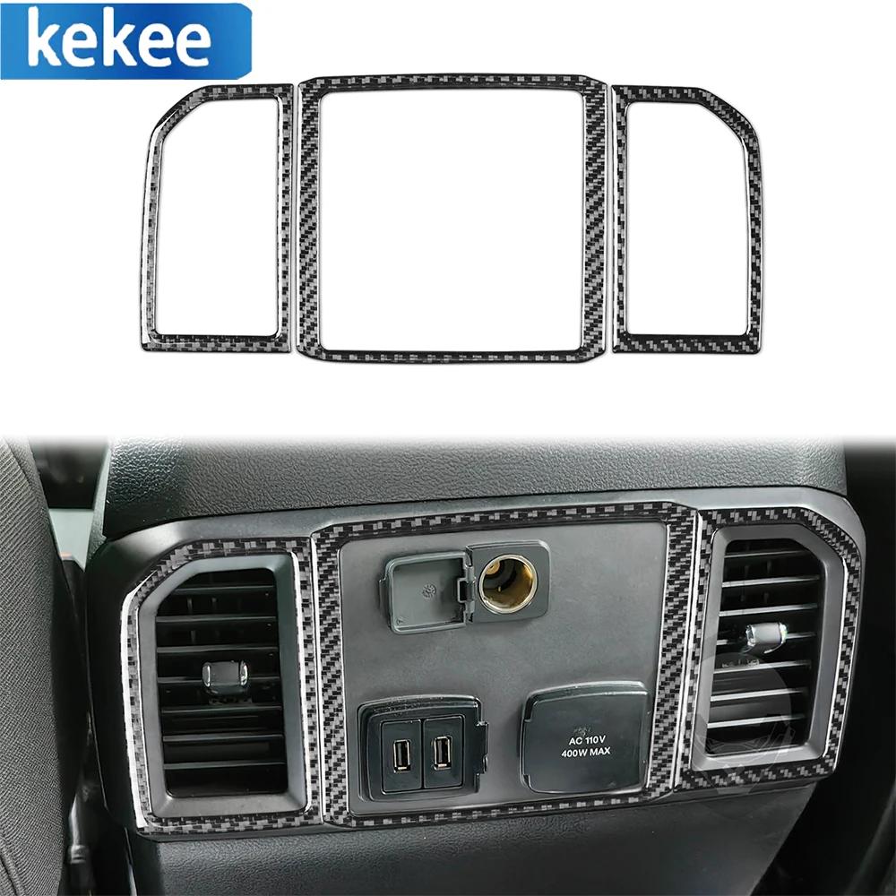 

Для Ford F150 Raptor 2015-2020 реальное углеродное волокно Автомобильная фоторамка Обложка наклейки аксессуары для интерьера