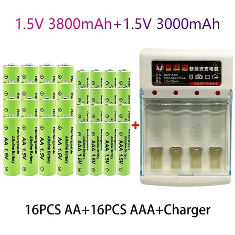 KEPAH никель-металлогидридные аккумуляторы AA 3800mAh + AAA 3000mAh 1.5В