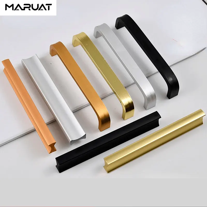 

Furniture Hardware Cabinet Door Handle Modern Simple Wardrobe Drawer Cabinet Handle Door Knob Door Handles for Interior Doors