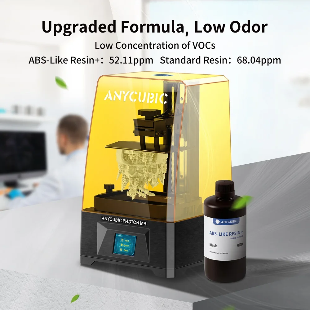 Новейшая Фотополимерная Смола Anycubic ABS-Like + быстрое УФ-отверждение 405 нм
